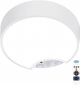 Alivation Motion Sensor Ceiling Light Battery Operated Light Fixture, 120 LED Closet Light Motion Activated, Battery Powered Wireless Lights for Wall Laundry Garage Bathroom Shower Porch Shed 400 LM