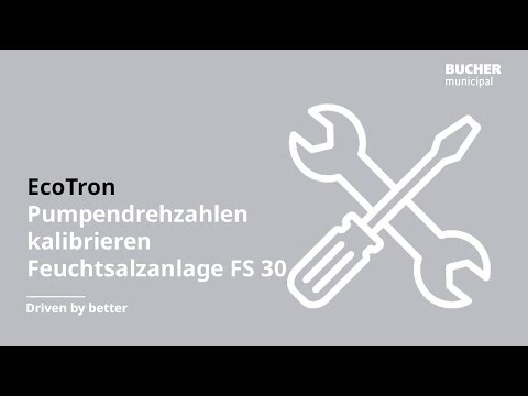 Bucher Municipal - Service Tutorial - EcoTron - Pumpendrehzahlen kalibrieren Feuchtsalzanlage FS 30