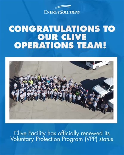 Congratulations to our Clive Operations Team! We’re proud to announce that our Clive Facility has officially renewed its Voluntary Protection Program (VPP) status, one of only 10 facilities in Utah to earn this prestigious recognition. This achievement reflects our team’s unwavering commitment to safety, health, and operational excellence. A special thank you to: • Jaceson Maughan, Commissioner, Utah Labor Commission • Chris Hill, Deputy Commissioner, Utah Labor Commission • Evelyn Partner, VPP 