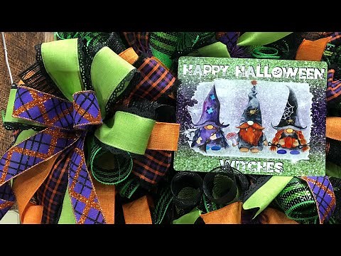 How to make a Ruffle Halloween wreath with Hard Working Mom