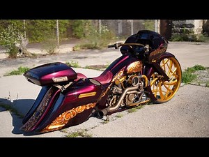 30” WHEEL TURBO HARLEY ROAD GLIDE! The Most Elegant Custom Bagger yet!