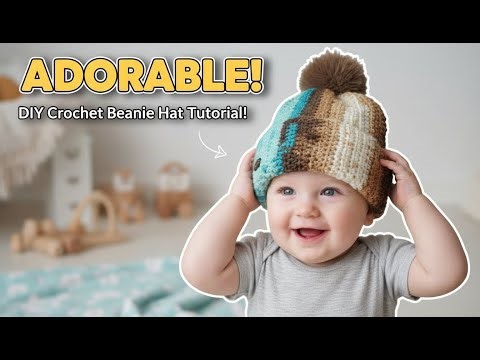 How to Crochet a Unique & Easy Beanie (Beginner Friendly)