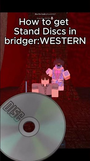 How to get Stand Disc bridger:WESTERN 2.0 #bridgerwestern #roblox #jjba