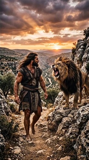 Samson and the Lion#SamsonAndTheLion #BibleStories #ChristianAnimation #AIBibleStories #Samson