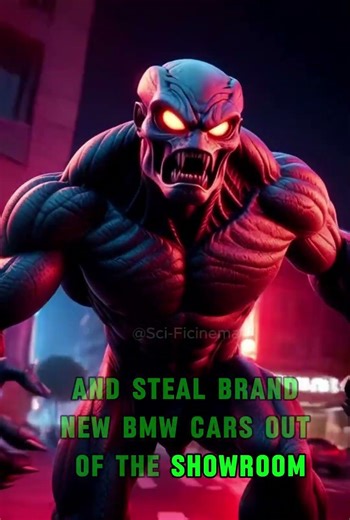 BMW car heist by aliens -- sci-fi short film #alien #film #alienstory #marvel #animationstory