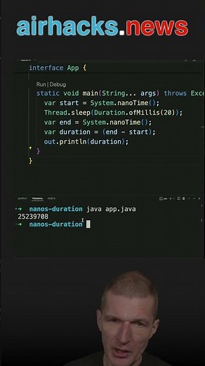 Making System.nanoTime Human Readable #java #shorts #coding #airhacks