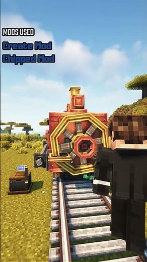 Minecraft CREATE MOD Locomotive Build #shorts