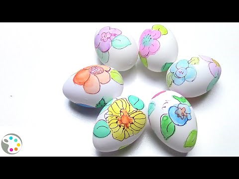 How to Paint Floral Easter Eggs--with Watercolors