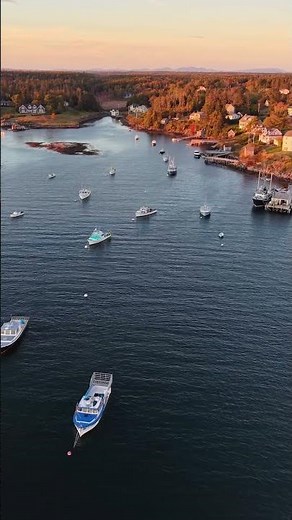 Golden Hour Stillness in Port Clyde Harbor 🌅