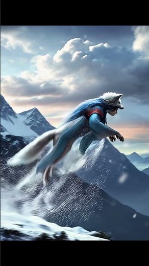 Epic Wolf Transformation | Cinematic Fantasy Animation in Snowy Mountains ❄️🐺