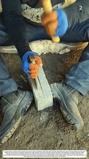 Stone Splitting: How a Hammer and Chisel Transform Solid Stone into Clean Sections