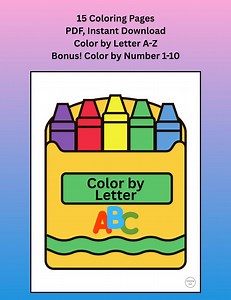 Color by Letter Worksheets. PDF. Instant Download. Color by Number Bonus. 15 Pages. - Etsy