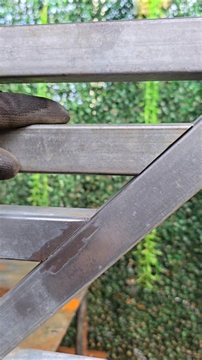 how to make a square tube connection in an inclined position