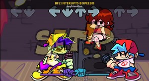 BF2 INTERUPTS BOPEEBO Mod for Friday Night Funkin' | FNF Mods