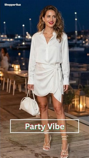 Select and Style The White Shirtdress for Party Vibe | ShopperSuz #elegantstyle #fashion #style