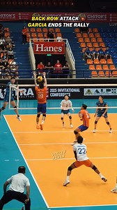 Criss Cross ends the rally with a powerful back row attack from Jude Garcia. #spikersturf #rebiscovolleyballph #crisscross #volleyball | Volleyfever