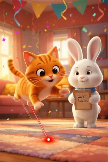 Bun the bunny tricks Max the cat 😂😁