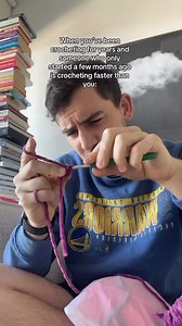 This is how I felt doing my “How much can I crochet in an hour” challenge on YouTube 😅 Gotta remember that crochet isn’t a race 😝 #crochet #crochethumor #crochetersofinstagram | Crochet me Zaddy