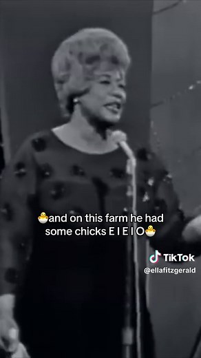 Ella performing “Old MacDonald Had A Farm,” live on the Ed Sullivan Show! #ellafitzgerald #firstladyofsong #oldmacdonald #edsullivanshow #jazz