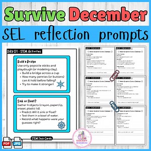 Survive December and winter STEM Challenges | No-Prep STEM Activities for k-3