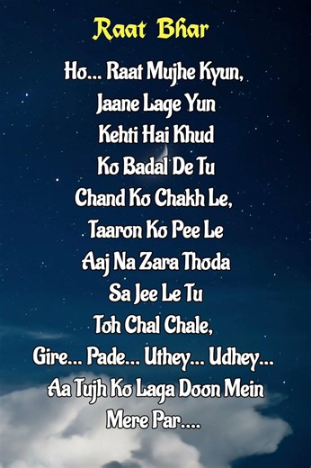 ✨Raat Bhar Song Lyrics 💖🎵 #songlyrics #arijitsingh #shreyaghoshal #insights #trending #ytshorts