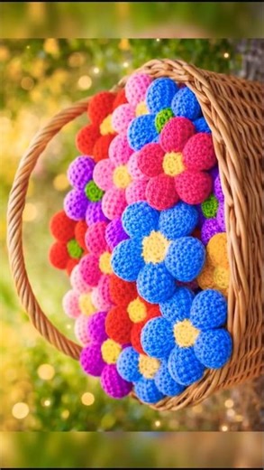 Crochet Flower Keychain 🌸 Easy Tutorial #shorts #viral #flowers #keychain