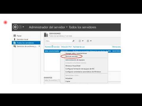 reiniciar un servidor en windows server 2012