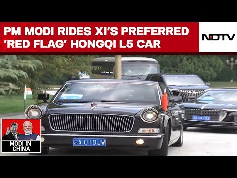 PM Modi China Visit | PM Modi Rides Xi Jinping's Preferred 'Red Flag' Hongqi L5 Car