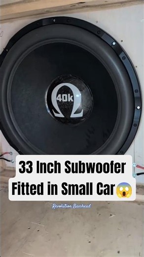 Who says big woofers can't fit into small vehicles? 32" 🤔#Slamology #32 #bass #subwoofer #speakers