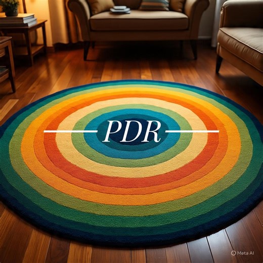 Rainbow Circular Area Rug is a Colorful Interior Decoration Piece Featuring Concentric Circles - Etsy