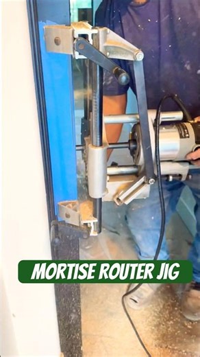 Pocket door mortise router jig. Professional tools.