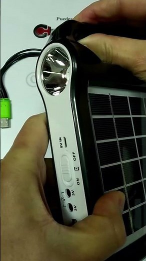 ✅ Linterna Recargable con placa SOLAR 【🔴 MovilTecno 841 】