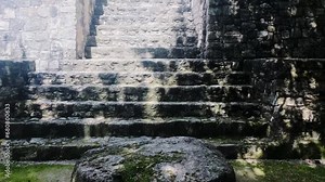 Calakmul Mexico old ancient pyramids Maya ruins tilt up