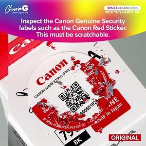 How to spot the non-genuine ink? Always look for the Hologram...