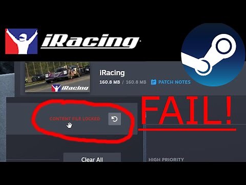 How to fix iRacing update content file locked on steam
