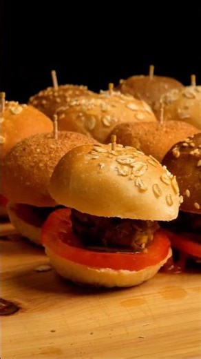 Ultimate Mini Burgers ASMR Cooking! 🍔 Crunchy & Juicy #shorts #asmr