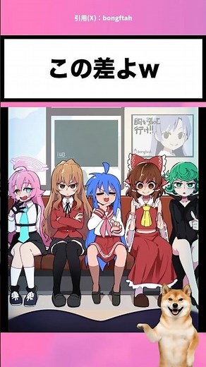 【らき☆すた】見比べると… #アニメ #らき☆すた #イラスト #shorts
