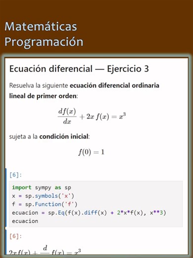 Ecuacion Diferencial Con Condicion Inicial resolver con python la siguiente ecuacion diferencial con condicion inicial #americo.alvarez #codigo_en_pijamas #el.alto.tech.hub #codigo.en.pijamas #americo_alvarez #el_alto_tech_hub #altech #mate_python