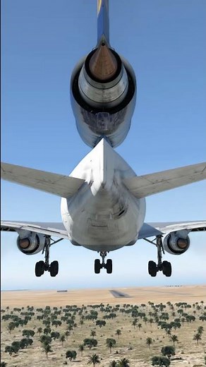 MD-11 Disaster After Landing | The Last Push | Lufthansa Cargo Flight 8460 #shorts