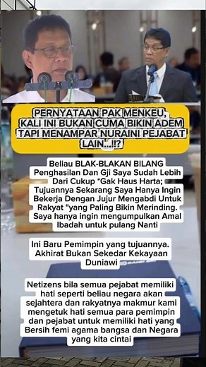 Pernyataan Pak Menkeu Purbaya Bikin #shortvideo #viralvideo #quotes #motivasi #1k @Nday121