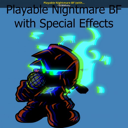 Playable Nightmare BF (with some special effects) Mod for Friday Night Funkin' | FNF Mods