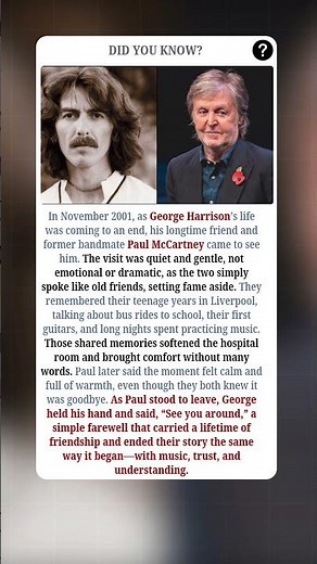 George Harrison’s Final Goodbye to Paul McCartney