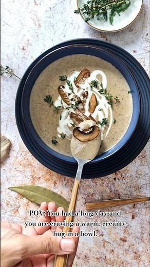 The coziest soup EVER! 🍄‍🟫🤤 #mushroomsoup