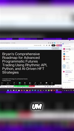 Rithmic API and AI: Bryan's Winning Combo for Futures Trading! #shorts