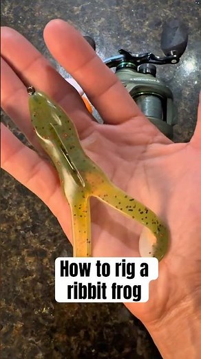 How to rig a top water ribbit frog. #fishingvideo #fishing #bassfishing #fishingtips