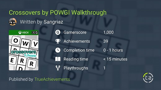 Crossovers by POWGI Walkthrough - Complete Game Guide