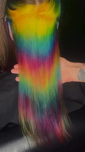 51K views · 1.4K reactions | Did you know that you can create a FULL head of rainbow colours with only 3 shades? There are so many benefits about being creative and working with what you've got   Capri Blue, Fire, Canary Yellow  @coreyjackhair | Crazy Color PRO | Facebook