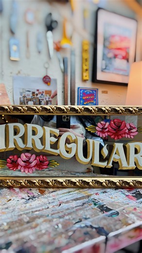 Second year in a row I’ve hosted a UK secret signta! I can’t see not doing it - it’s so fun and wholesome and everybody creates such amazing pieces for each other ✨ 45 people took part this year, and it’s spread to the US and Belgium! Here’s my piece made for @irregularsigns ! And thank you to @signpaintingbydawn for my lovely piece 🖤 Merry Christmas everybody! #signwriting #signpainter #handpaint #gilding #goldleaf | Tozer Signs