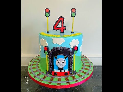 Thomas the Train Fondant Cake Tutorial. Learn how to make a Sculpted Thomas the Train out of Fondant