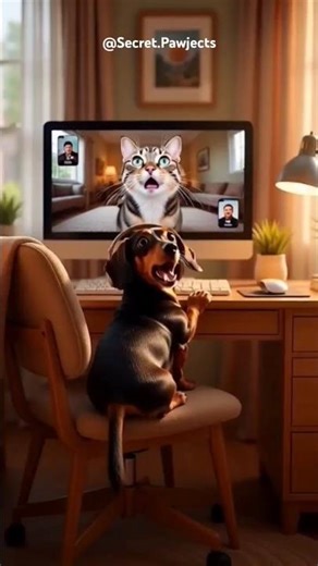 Dachshund Secretly Using My PC😂犬がPCをこっそり使用🐶कुत्ता चुपके से मेरा PC इस्तेमाल कर रहा💻#shorts#viral#fyp